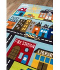Lil Mo Whimsy Area Rug Momeni Lil Mo Whimsy Area Rug LMJ12 Town Scene Town 2' X 3'