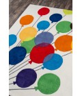 Momeni Lil Mo Whimsy Area Rug LMJ16 Balloons Multi Balloons 5' X 5' Round