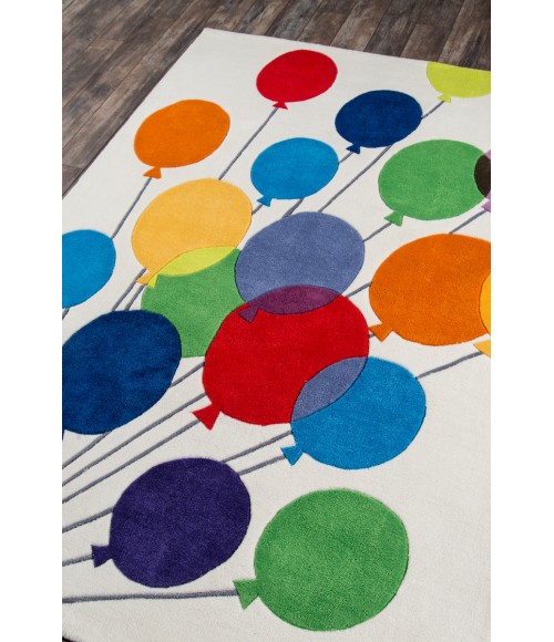 Momeni Lil Mo Whimsy Area Rug LMJ16 Balloons Multi Balloons 5' X 5' Round