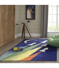 Momeni Lil Mo Whimsy Navy LMJ33 5 ft. X 5 ft. Round Rug