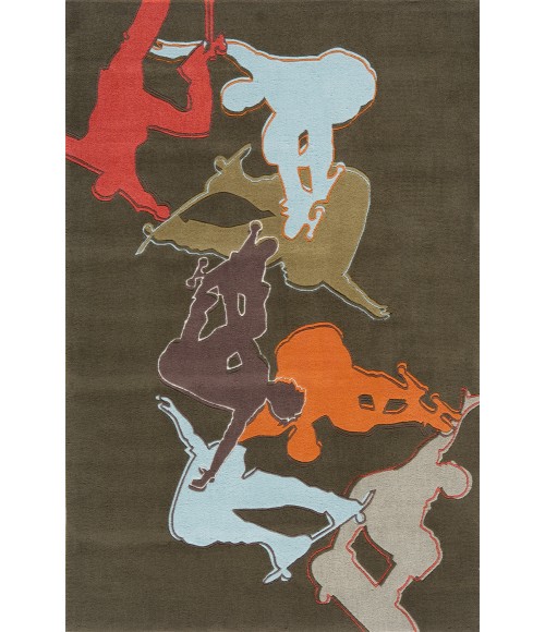 Lil Mo Hipster Area Rug Momeni Lil Mo Hipster Area Rug LMT-3 Skater Concrete 5' X 5' Round