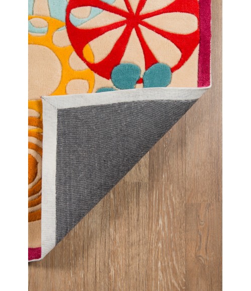 Lil Mo Hipster Area Rug Momeni Lil Mo Hipster Area Rug LMT-8 Modern Sprinkle Ivory 5' X 5' Round
