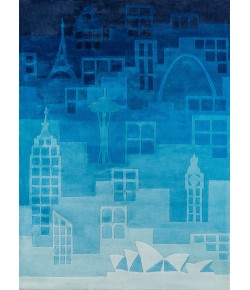 Momeni Lil Mo Hipster Lmt11 Blue Area Rug 2 ft. X 3 ft. Rectangle