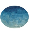 Momeni Lil Mo Hipster Area Rug LMT11 Urban Landscape Blue 8' X 10'