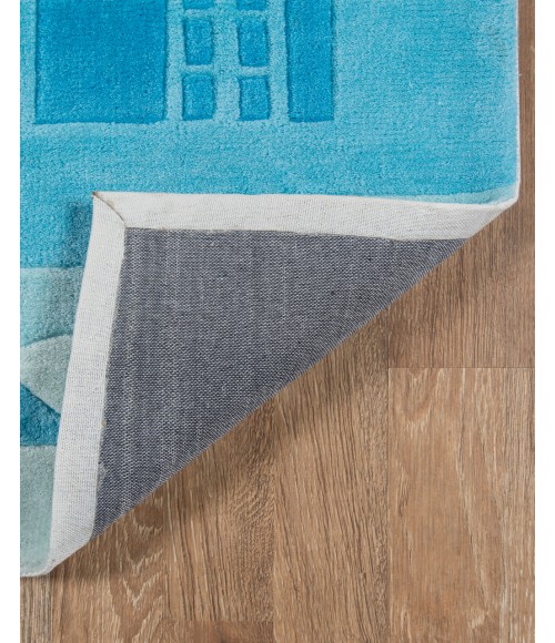 Momeni Lil Mo Hipster Area Rug LMT11 Urban Landscape Blue 8' X 10'