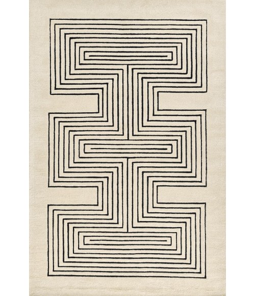 Momeni Simba SIM-3 White 5 ft. X 8 ft. Rectangle Rug