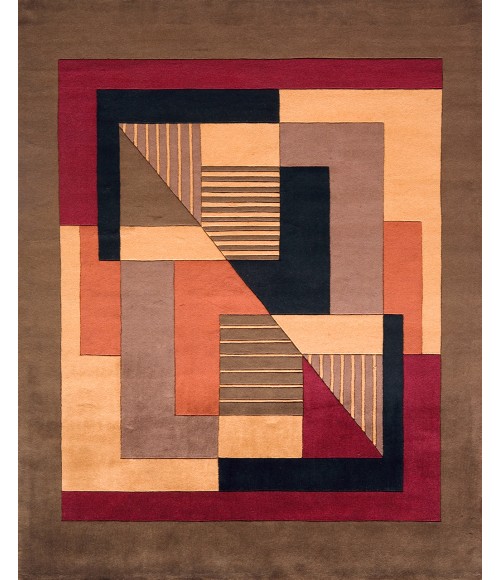 New Wave Area Rug Momeni New Wave Area Rug NW-06 Pomegranate 7'9 X 7'9 Round