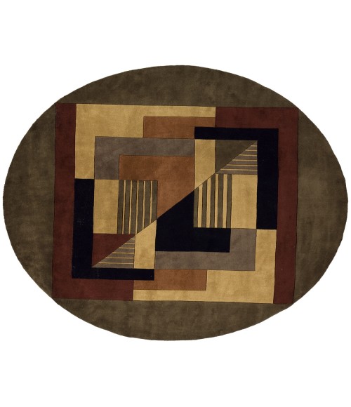New Wave Area Rug Momeni New Wave Area Rug NW-06 Pomegranate 7'9 X 7'9 Round