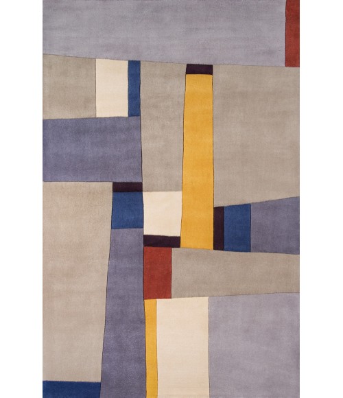 New Wave Area Rug Momeni New Wave Area Rug NW-23 Grey 5'9 X 5'9 Round