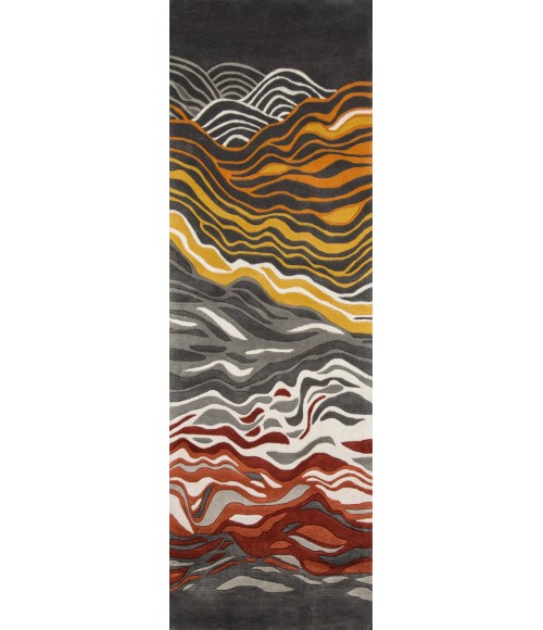 Momeni New Wave Area Rug NW144 Grey 7'9 X 7'9 Round