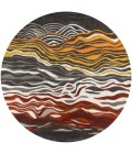 Momeni New Wave Area Rug NW144 Grey 7'9 X 7'9 Round