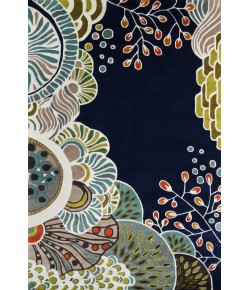 Momeni New Wave Nw146 Navy Area Rug 5 ft. 9 in. X 5 ft. 9 in. Round
