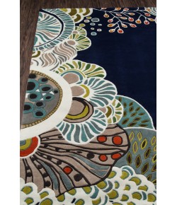 Momeni New Wave Nw146 Navy Area Rug 5 ft. 9 in. X 5 ft. 9 in. Round