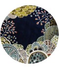 Momeni New Wave Area Rug NW146 Navy 5'9 X 5'9 Round