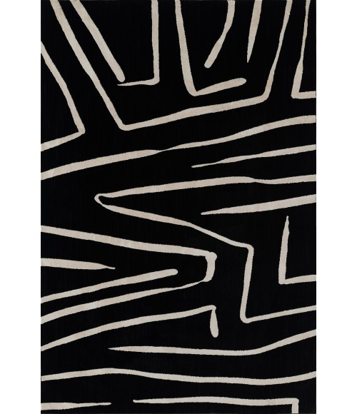 Noho Area Rug Momeni Noho Area Rug NO-04 Black 2'3 X 7'6 Runner