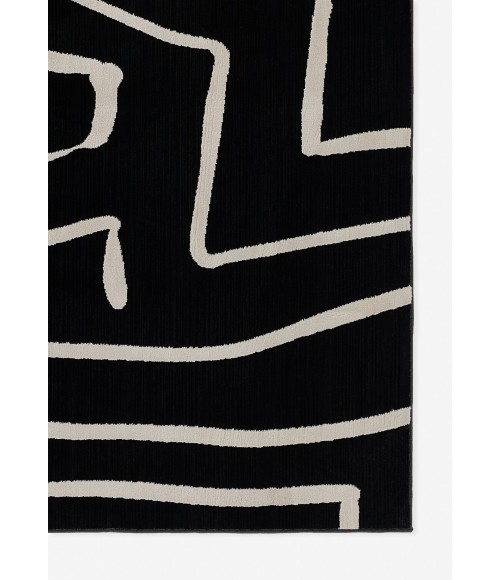 Noho Area Rug Momeni Noho Area Rug NO-04 Black 2'3 X 7'6 Runner
