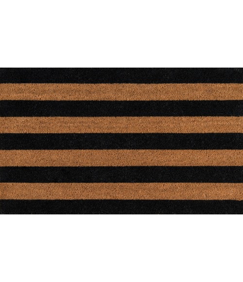 Park Area Rug Momeni Park Area Rug PAR-2 Stripe Black 1'6 X 2'6