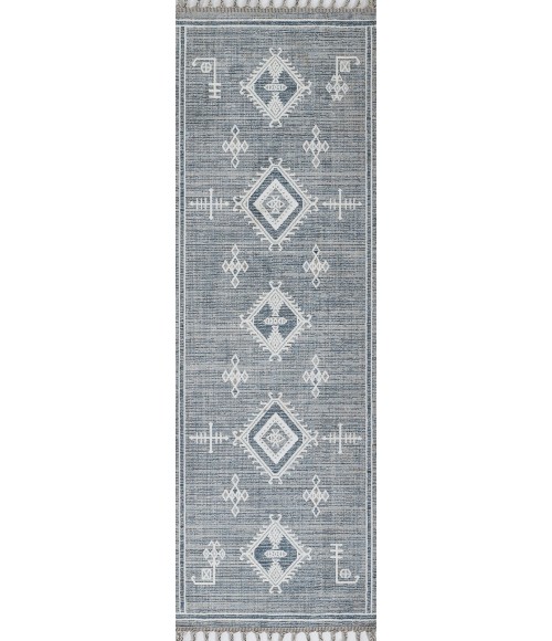 Momeni Rabat Blue Rug RBT-2 2 ft. 7 in. X 7 ft. 10 in. Rect. Momeni Rabat Blue RBT-2 2 ft. 7 in. X 7 ft. 10 in. Rect. Rug