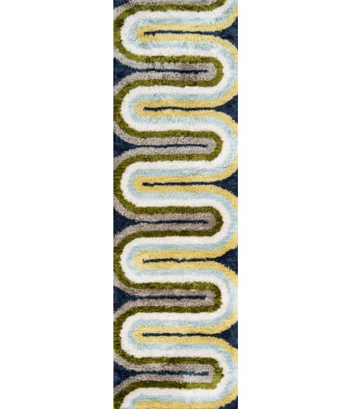 Momeni Retro Area Rug RET-2 Retro Wave Multi 2'3 X 7'6 Runner