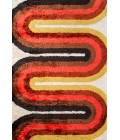 Momeni Retro Area Rug RET-2 Retro Wave Red 2'3 X 7'6 Runner
