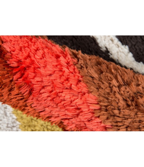 Momeni Retro Area Rug RET-2 Retro Wave Red 2'3 X 7'6 Runner