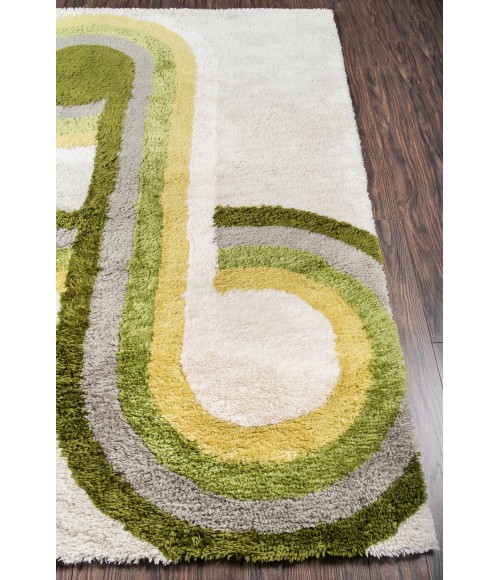 Momeni Retro Area Rug RET-3 Bullseye Green 2'3 X 7'6 Runner