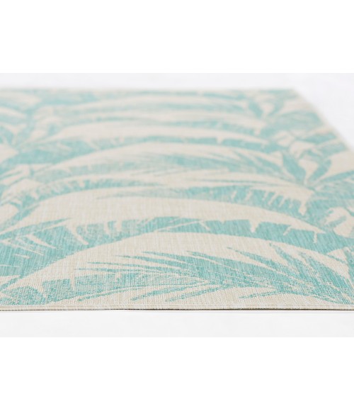Momeni Riviera RV-01 Aqua 2 ft. 7 in. X 7 ft. 6 in. Runner Rug
