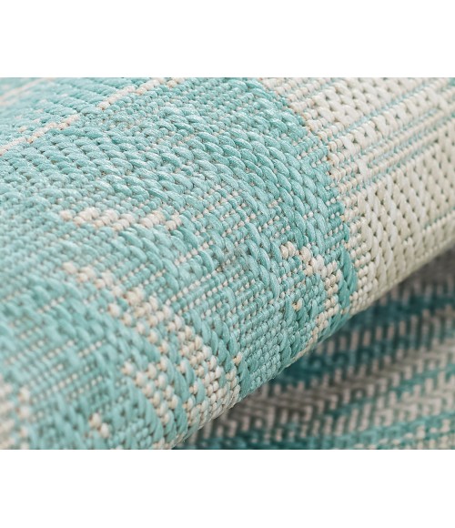 Momeni Riviera RV-01 Aqua 2 ft. 7 in. X 7 ft. 6 in. Runner Rug