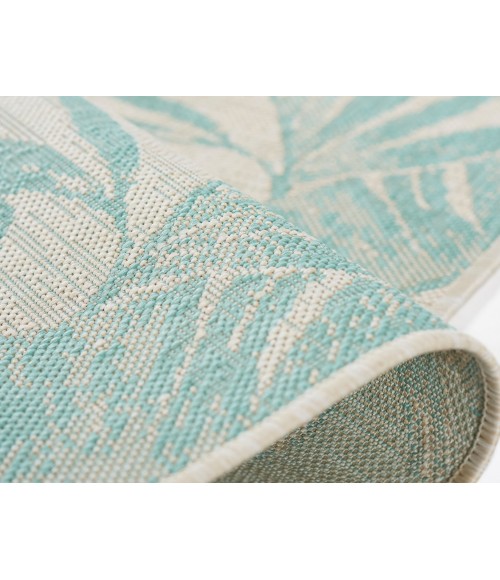 Momeni Riviera RV-01 Aqua 2 ft. 7 in. X 7 ft. 6 in. Runner Rug