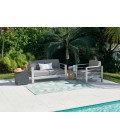 Momeni Riviera RV-01 Aqua 2 ft. 7 in. X 7 ft. 6 in. Runner Rug