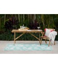 Momeni Riviera RV-01 Aqua 2 ft. 7 in. X 7 ft. 6 in. Runner Rug