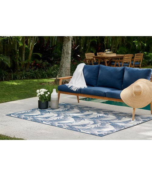 Momeni Riviera Blue RV-01 5 ft. 3 in. X 7 ft. Rect. Rug