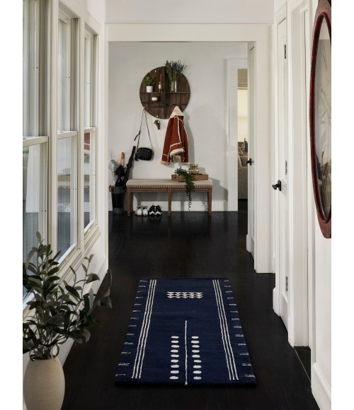 Simba Area Rug Momeni Simba Area Rug SIM-5 Navy 2'6 X 8' Runner