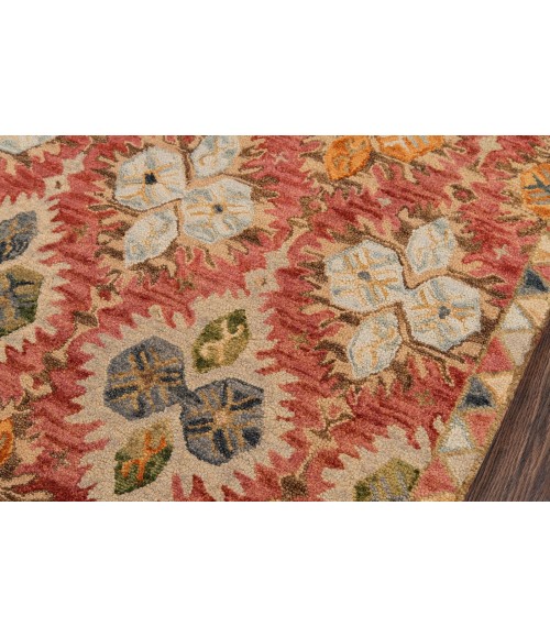 Momeni Tangier Area Rug TAN17 Red 5' X 8'