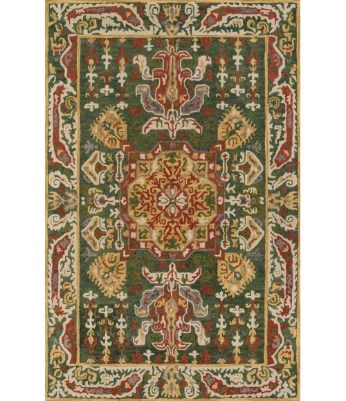 Momeni Tangier Area Rug TAN25 Green 5' X 8'