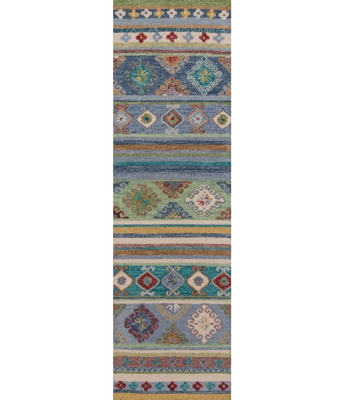 Momeni Tangier Area Rug TAN32 Blue 2'3 X 8' Runner