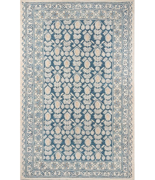 Momeni Tangier Area Rug TAN38 Blue 5' X 8'