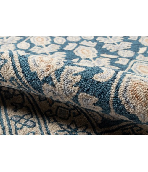 Momeni Tangier Area Rug TAN38 Blue 5' X 8'