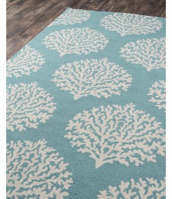 Momeni Veranda Vr-45 Aqua Area Rug 3 ft. 9 in. X 5 ft. 9 in. Rectangle