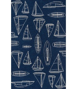 Momeni Veranda Vr-70 Navy Area Rug 9 ft. X 9 ft. Round