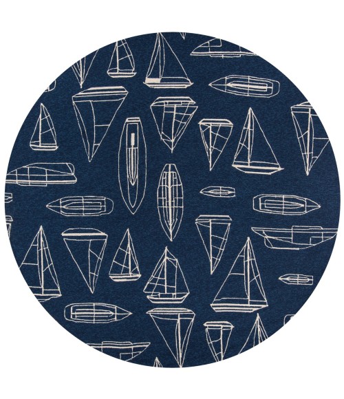Veranda Area Rug Momeni Veranda Area Rug VR-70 Navy 9' X 9' Round