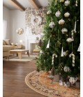 Momeni Vintage Tree Skirt VTS-1 Rug Momeni Vintage Tree Skirt VTS-1 Red 5 ft. 3 in. X 5 ft. 3 in. Round Rug
