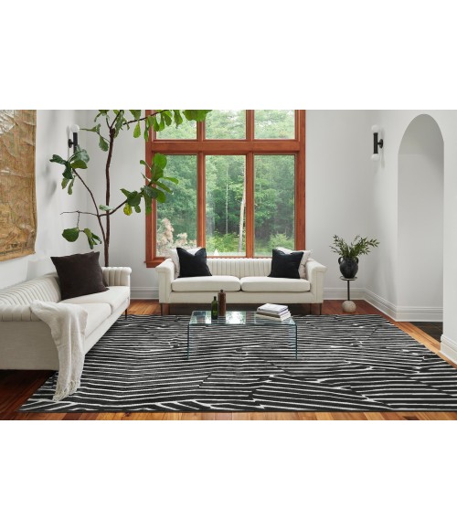 Xander Area Rug Momeni Xander Area Rug XAN-2 Black 9'3 X 12'6