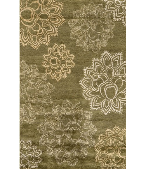 Momeni Zen Area Rug ZEN-4 Olive 2'3 X 8' Runner