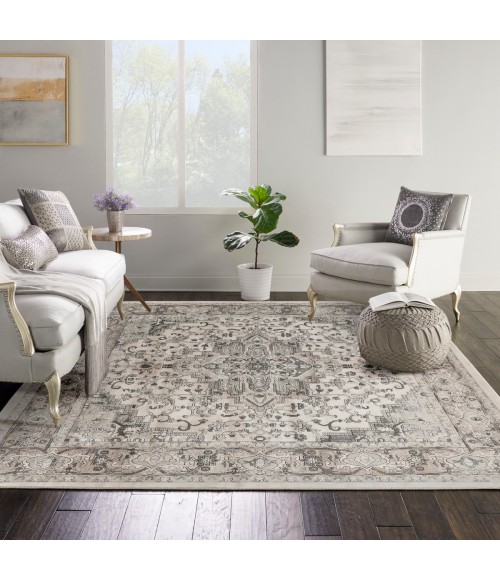 Nourison Concerto Ivory Grey CNC05 10 ft. X Square Rug