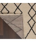 Nourison Geometric Shag Ivory/Charcoal GOS01 5 ft. 3 in. X 7 ft. 3 in. Rect. Rug