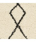 Nourison Geometric Shag Ivory/Charcoal GOS01 5 ft. 3 in. X 7 ft. 3 in. Rect. Rug