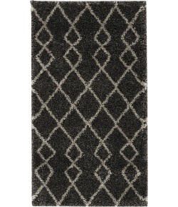 Nourison Geometric Shag Charcoal GOS01 2 ft. 2 in. X 3 ft. 9 in. Rect. Rug