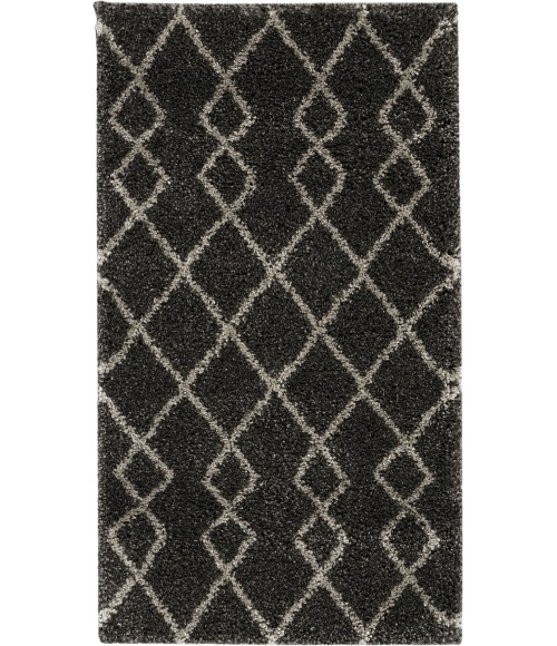 Nourison Geometric Shag Charcoal GOS01 2 ft. 2 in. X 3 ft. 9 in. Rect. Rug