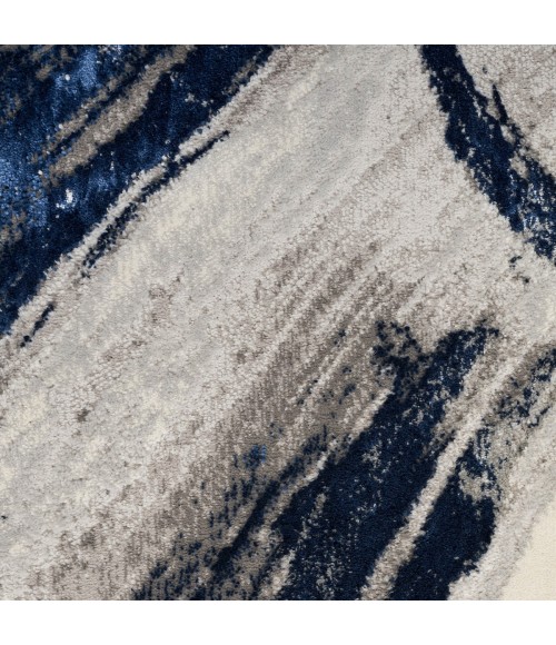 Nourison Splash Grey Navy BSK02 8 ft. Rect. Rug